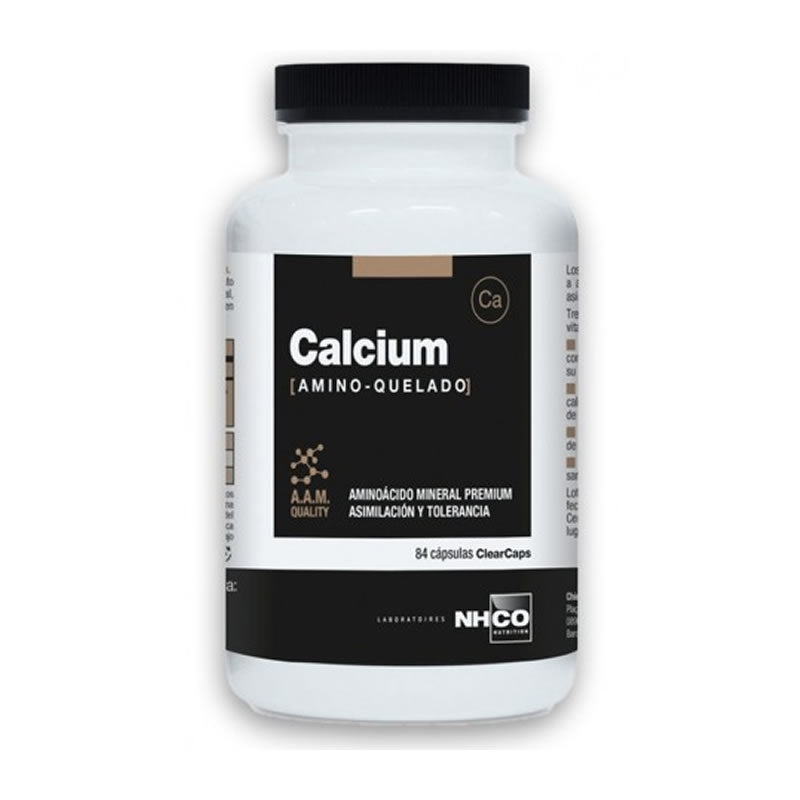 Nhco - Calcium - Amino Chelated Calcium - 84 Capsules Jag Couture London - New York