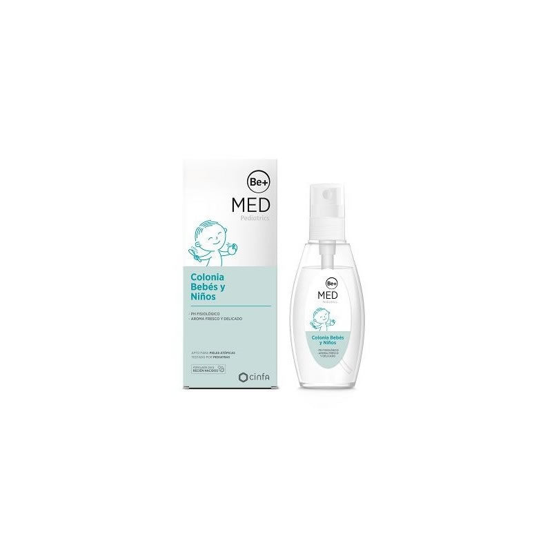 BE+Med Pediatrics Baby and Child Cologne by Jag Couture London - New York, 100ml bottle with soft floral and gentle scent.