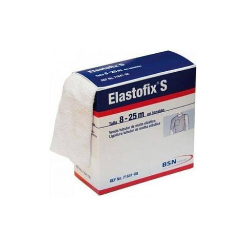Jag Couture London Elastofix shoulder bandage, 2.7cm x 25m, in white, shown rolled out for compression and support.