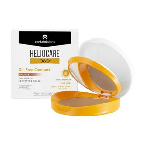 Jag Couture London Heliocare 360º Color Compact Oil-Free Bronze 10g, a compact with sun protection and bronzing finish.