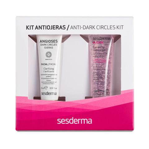 Sesderma anti-dark circles and Angioses kit with Glicare, including skincare products for eye area from Jag Couture London and New York.