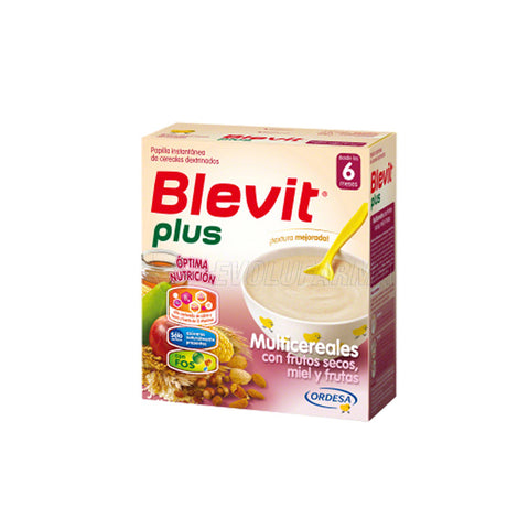 Ordesa Blevit Plus multicereal dried fruit and nuts in a 600g package, healthy snack by Jag Couture London New York
