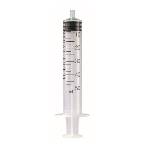 Jag Couture London - New York 50ml syringe with S/A catheter, featuring a sleek design and clear measurement markings.