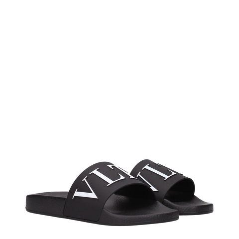 Black Cotton Slippers
