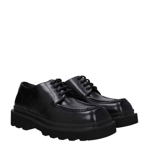 Black Leather Oxfords And Derbies