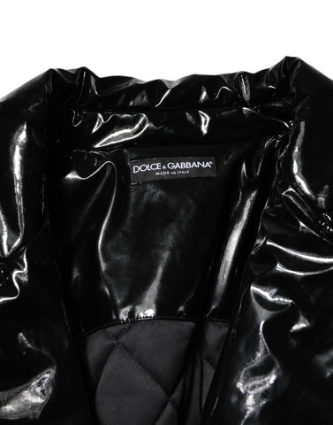 Polyester Black Quilted Puffer Coat  Jacket