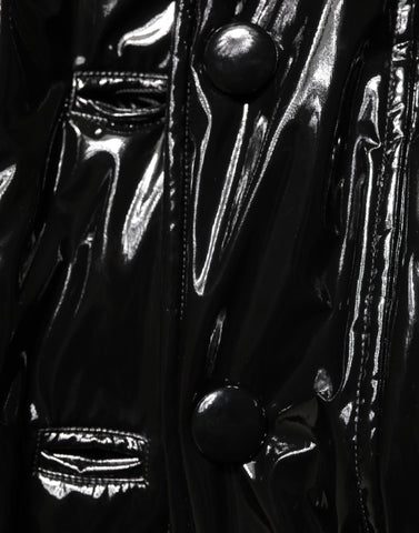 Polyester Black Quilted Puffer Coat  Jacket