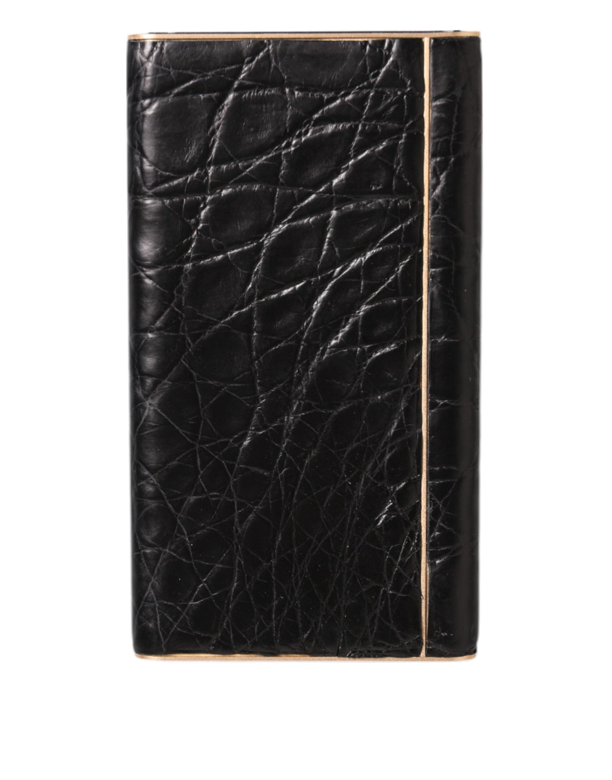 Black Leather Exotic Skin 3000mAh Power Bank Charger USB