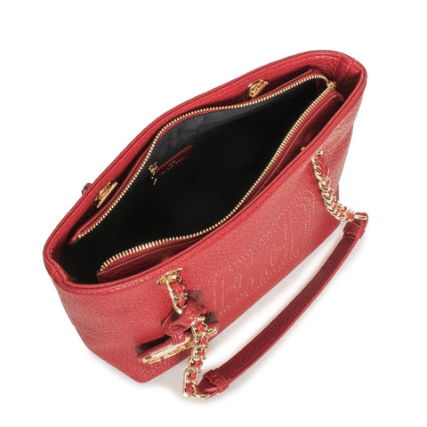 Egon Von Furstenberg Claudia handbag by Jag Couture London-New York, featuring tan leather with gold hardware.