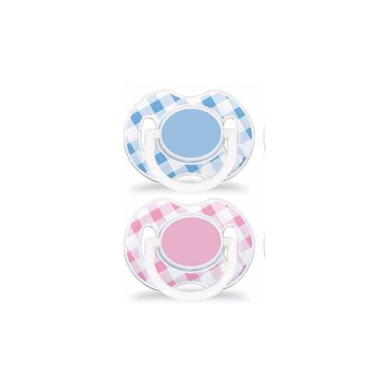 Philips Avent Decorated Soother Checkered 0-6m 2und Jag Couture London - New York