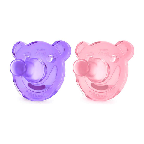 Avent Ultra Air Animals Pacifier for girls, 0-6 months, with colorful animal design, by Jag Couture London - New York.