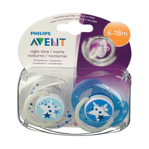 Avent infant Ultra Air Collection pacifiers with animal designs for 6-18 months, shown in a natural setting.