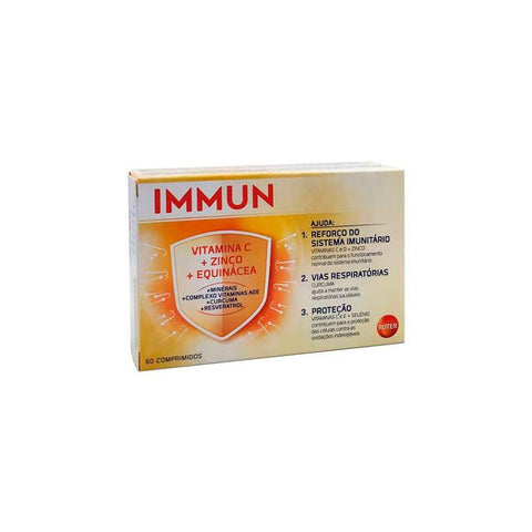 Roter Immun 60 tablets by Jag Couture London - New York, showing a close-up of the supplement bottle with tablets inside.