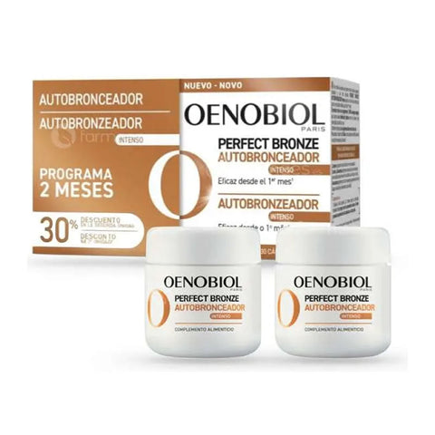 Jag Couture London - New York OENOBIOL Self-Tanning Capsules Duo, 2x30 capsules, supplement for natural tan enhancement