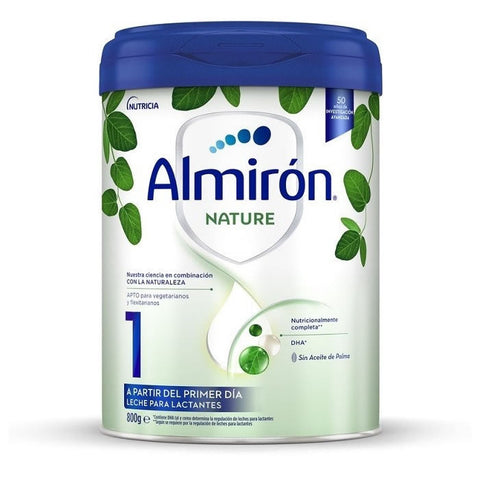 Almirón Nature 1 infant formula 800g by Jag Couture London New York, showing the product packaging with branding and nutritional info