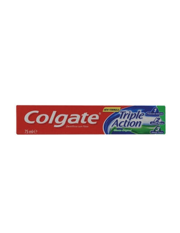 Colgate B Triple Action toothpaste in a 75ml tube, with packaging featuring the Jag Couture London - New York branding.