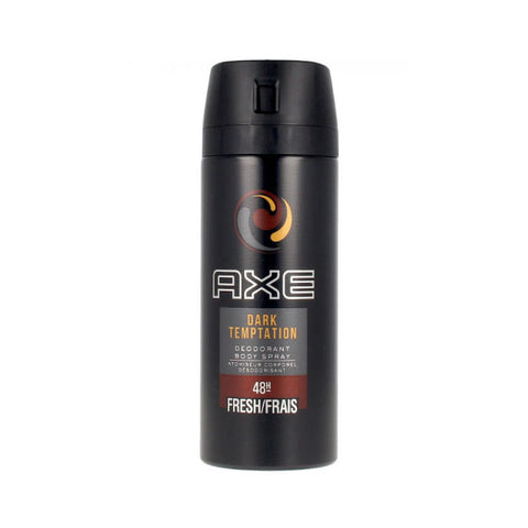 Jag Couture London New York Axe Dark Temptation deodorant spray 150ml bottle with dark packaging and spray nozzle.