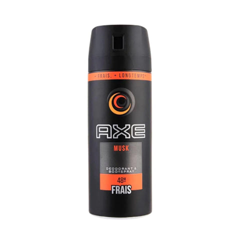 Jag Couture London - New York Axe Musk deodorant spray 150ml bottle with a sleek design and label visible.