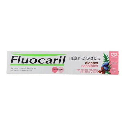 Fluocaril Bi-Fluoré 145mg Natural Sensitive toothpaste in 75ml tube, designed for sensitive teeth, by Jag Couture London New York