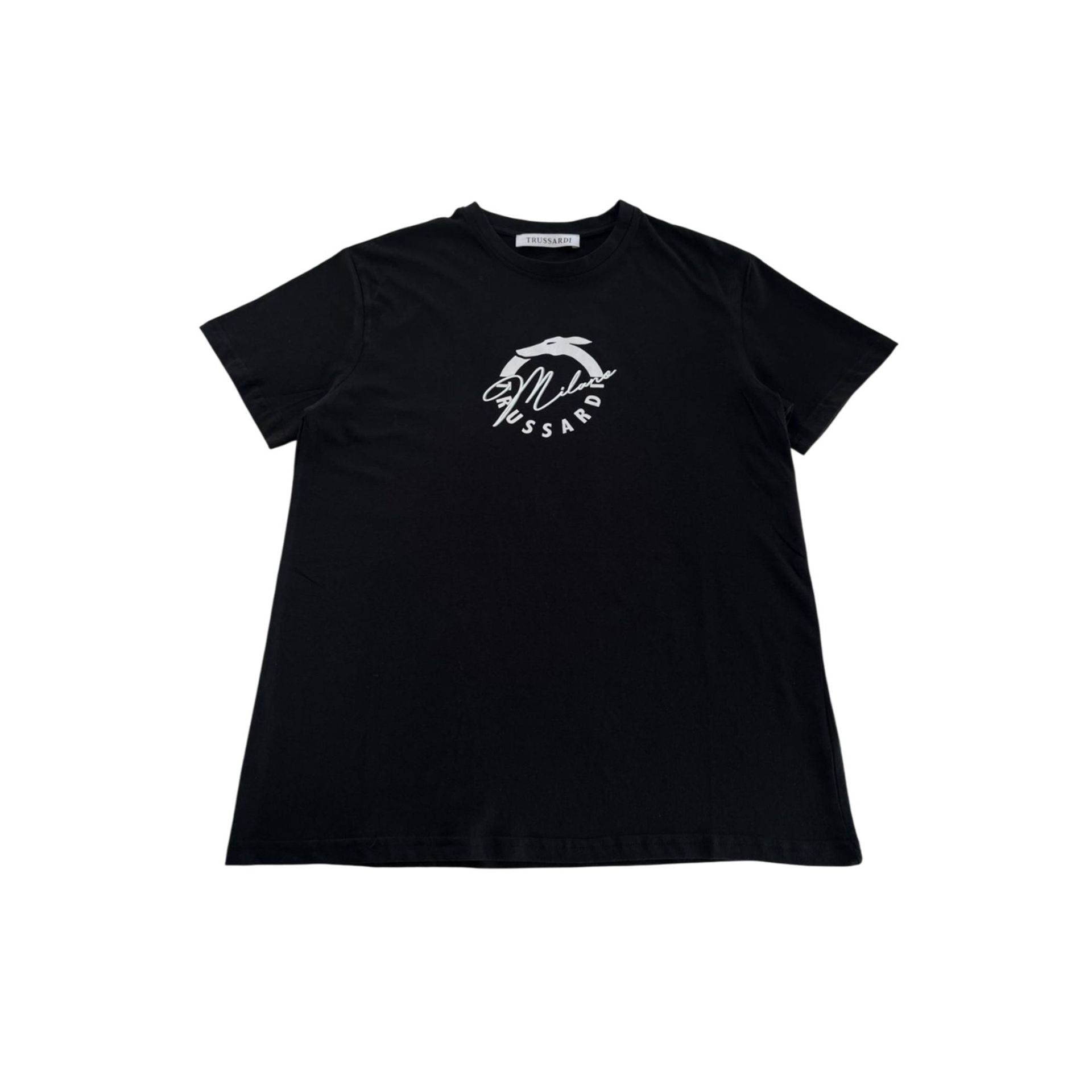 Trussardi black beachwear swimsuit by Jag Couture London - New York, featuring sleek design and comfortable fit.