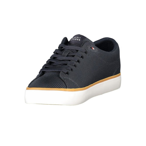 Blue Polyester Men Sneaker