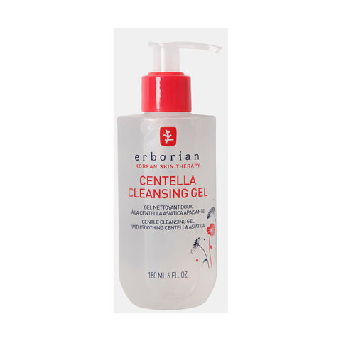 Erborian Centella Cleansing Gel in 180ml tube, featuring natural ingredients for gentle facial cleansing.