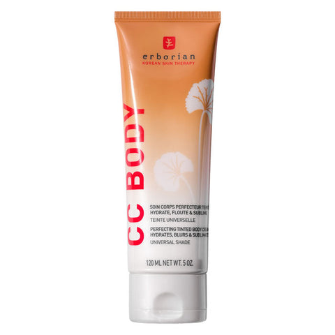 Erborian CC Body cream in 120ml jar, featuring smooth, lightweight formula for even skin tone and radiant glow.