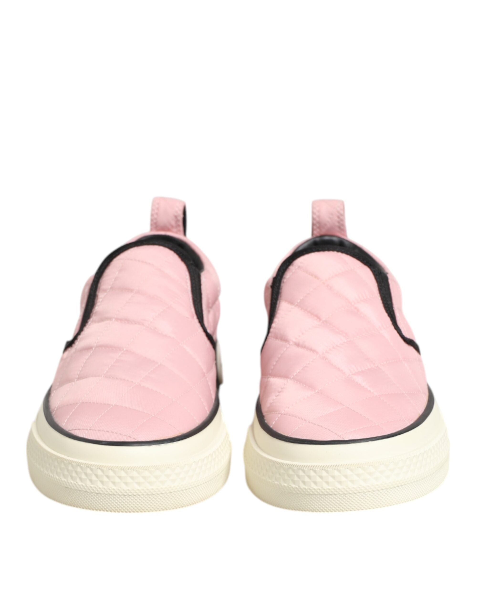 Pink Quilted Nylon Slip-On Sneaker Shoes