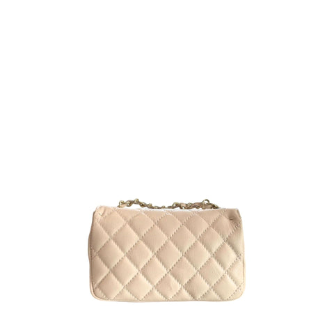 Beige Baldinini Trend SC1418 Lucca handbag with smooth leather and subtle stitching, stylish and elegant for everyday use.