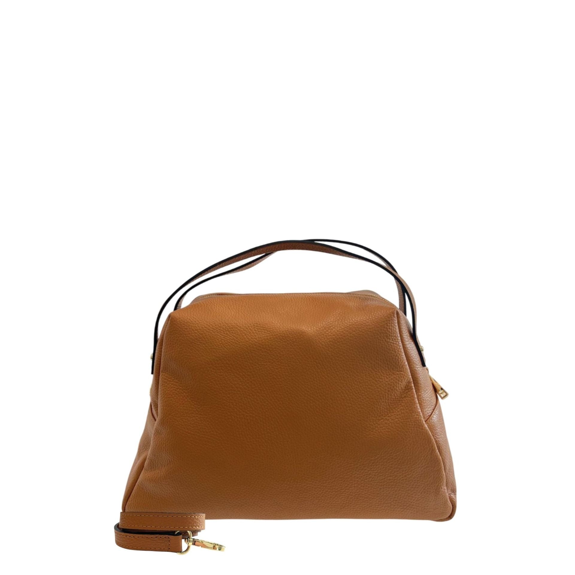Baldinini Trend RC1754_LUCCA_D44CUOIO luxury leather shoes with sleek design, featuring tan and dark brown tones.