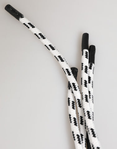 Black White Polyester Tape String DG Logo Keychain Keyring