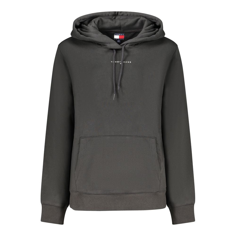 Black Cotton Women's Sweatshirt Hoodie