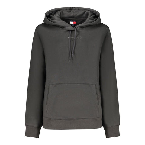 Black Cotton Women's Sweatshirt Hoodie