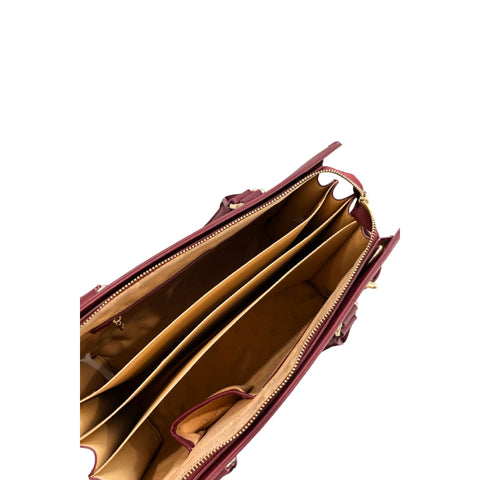 Cristinaeffe CF24FW022 Bordeaux handbag by Jag Couture London New York, featuring smooth leather and elegant design.