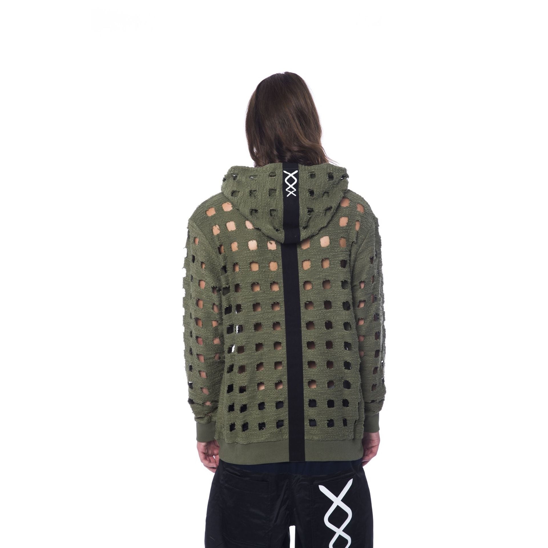 Nicolo Tonetto SPOOK_Army by Jag Couture London - New York, showcasing a stylish, modern fashion design with detailed fabric and unique pattern.