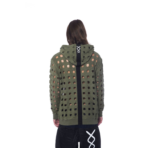 Nicolo Tonetto SPOOK_Army by Jag Couture London - New York, showcasing a stylish, modern fashion design with detailed fabric and unique pattern.