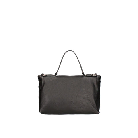 Black Viola Castellani VC220715923FBG-D28 handbag by Jag Couture London New York, showing textured leather and gold-tone hardware.