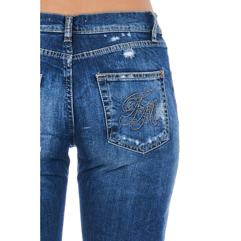 Frankie Morello denim jacket from FWCF9059JE_B02 collection, shown in dark wash with classic design and stylish details.