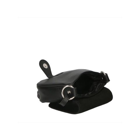 Jag Couture London - New York Gave Lux GLX2210016_102023FBG-NERO black handbag with sleek design and silver hardware.