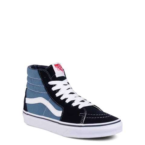 Vans SK8-HI sneakers by Jag Couture London - New York, high-top design with black and white color blocking, visible laces and sole