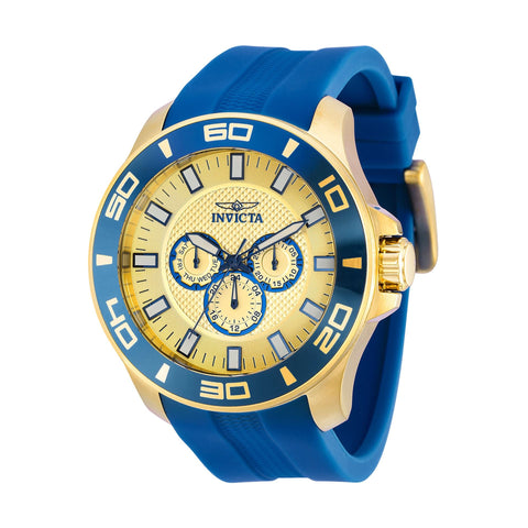 Invicta X093_36609 watch by Jag Couture London - New York, close-up showing stainless steel case and black leather strap.