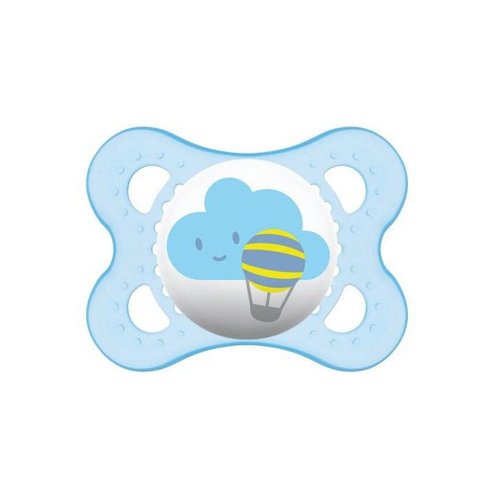 Mam Baby Dummy Original 0+ Silicone Blue Jag Couture London - New York