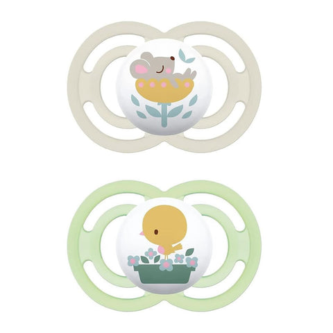 Jag Couture London baby pacifier, Mam Perfect Symmetrical Silicone pacifier for 16+ months, double pack with matte finish.