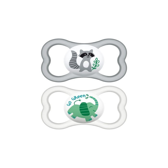 Mam Baby Air 16+ Soother Silicone Neutral 2U Jag Couture London - New York