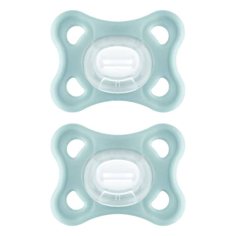 Jag Couture London - New York Mam Comfort Pacifier for 3-12 months, neutral color, two units, soft silicone baby pacifiers.