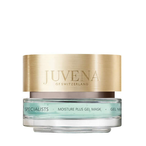 Jag Couture London Moisture Plus Gel Mask by Juvena Specialists in a 75ml jar, showing the hydrating skincare product.