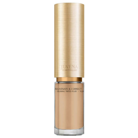 Juvena Rejuvenate Correct Delining Tinted Fluid in Natural Bronze, 50ml, by Jag Couture London - New York, showing the product bottle.