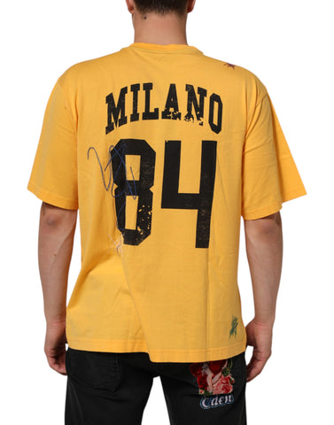 Yellow Secret Graden Floral Cotton CrewNeck T-shirt
