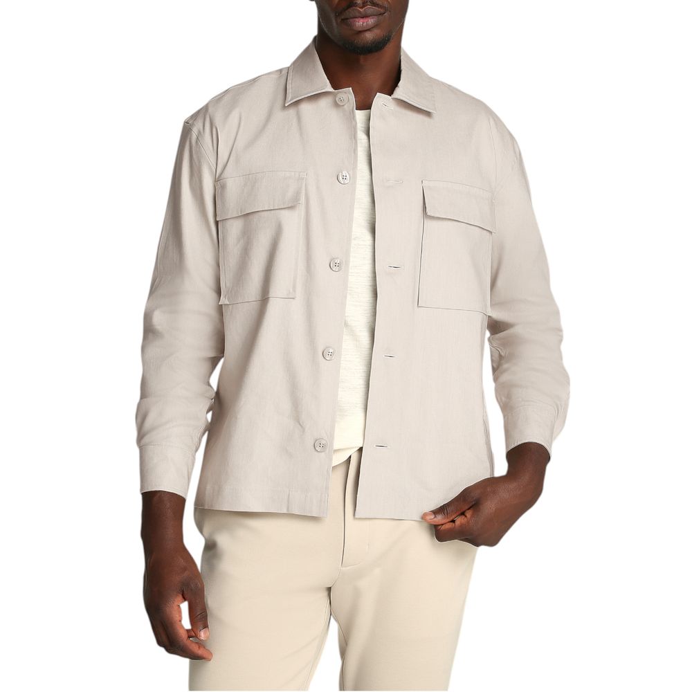 Beige Lyocell Coat