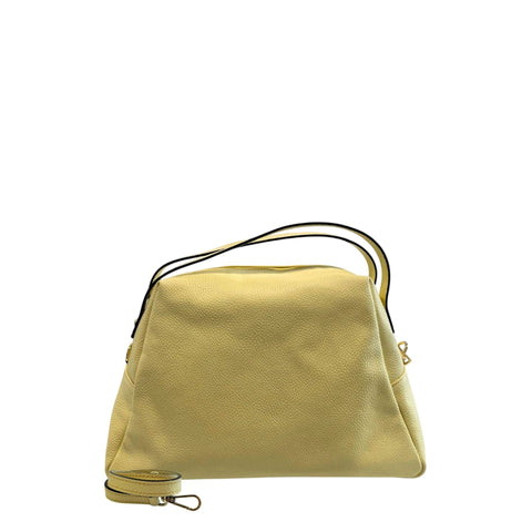 Yellow Baldinini Trend RC1754_LUCCA handbag with gold accents, stylish design, and leather material displayed in the image.